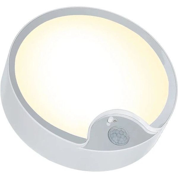 Rörelseaktiverad LED-taklampa, Batteridriven Super Ljus Inomhus Taklampa, för Vind, Tvättstuga, Garage, Hall, Trapp, 19cm 300LM