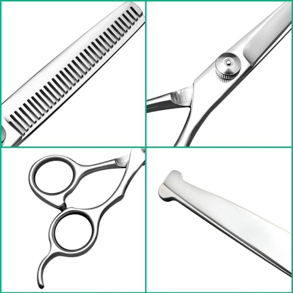 Hundtrimningssaxar 5 stycken, Professionell trimningssaxuppsättning 4,5-6,5 tum rostfritt stål med trimmer frisörkam för hund/katt/kanin