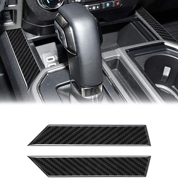 Bildekarbonfiber Side Gear Shift Dekorpanel Ramme Tilbehør for 2015 2016 2017 2018 2019 2020