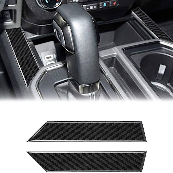Bilfiber Side Gear Shift Dekoration Panel Ramme Tilbehør til 2015 2016 2017 2018 2019 2020