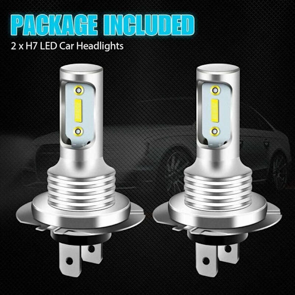 4X H7 LED 6000K Super White 110W 8000LM Tåge Lyssæt Kit Halogen Pære Kit--