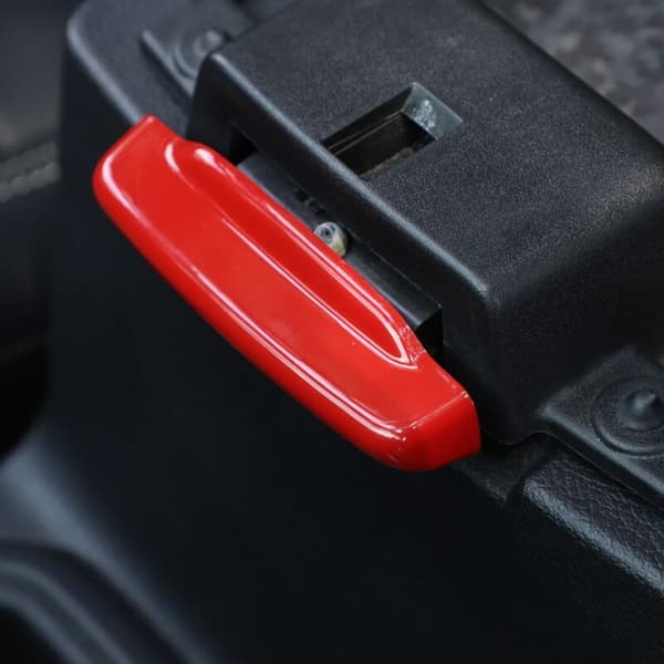 Center Console Armrest Switch Button Trim Sticker til 2018-2022 JL JT, ABS Rød