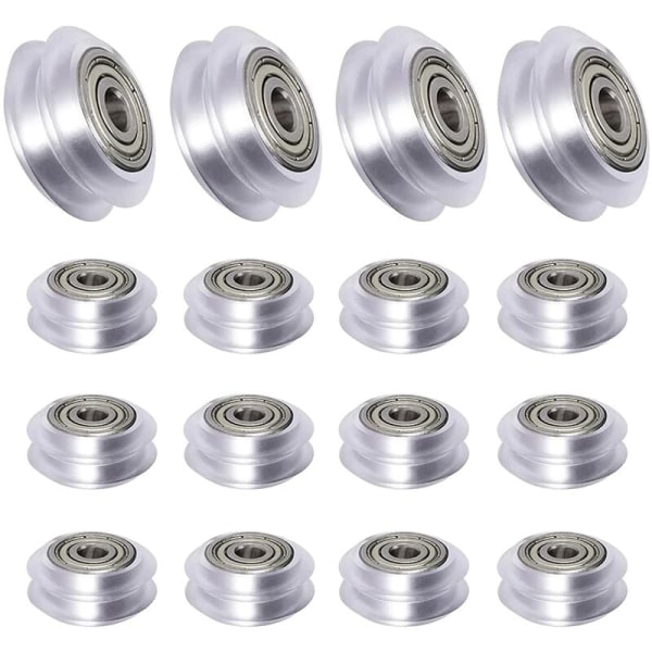 16Pcs 3D Printer Pulley POM Polycarbonate Wheel 625Zz Heavy Duty V Slot Wheel for Anet 3D Printer