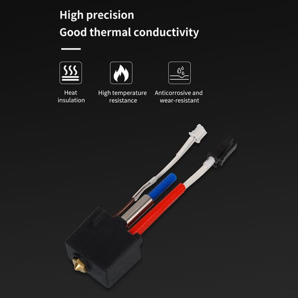 For 2 Hotend Set 24V 60W Patronvarmer Ekstruderhode Messingdyse for 3D-skriver 2 Neo/Max/Plus