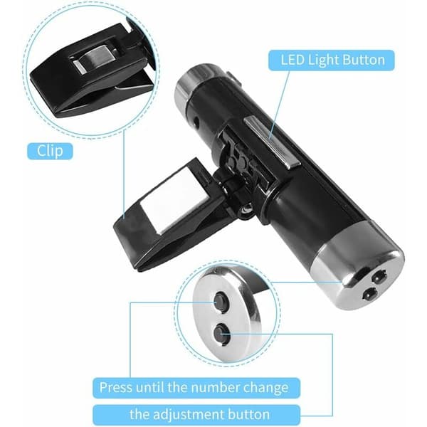 Bil LCD Digital Clip Termometer Digital Klocka LED Bil Klocka Termometer Fordon Instrumentbräda Klocka