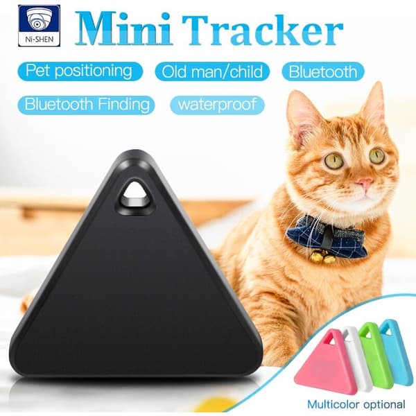 Mini Smart Pet GPS Tracker Pet Locator Anti-Lost Vandtæt Trekantet Bluetooth Tracker Børn Hund Kat Tracker Grøn