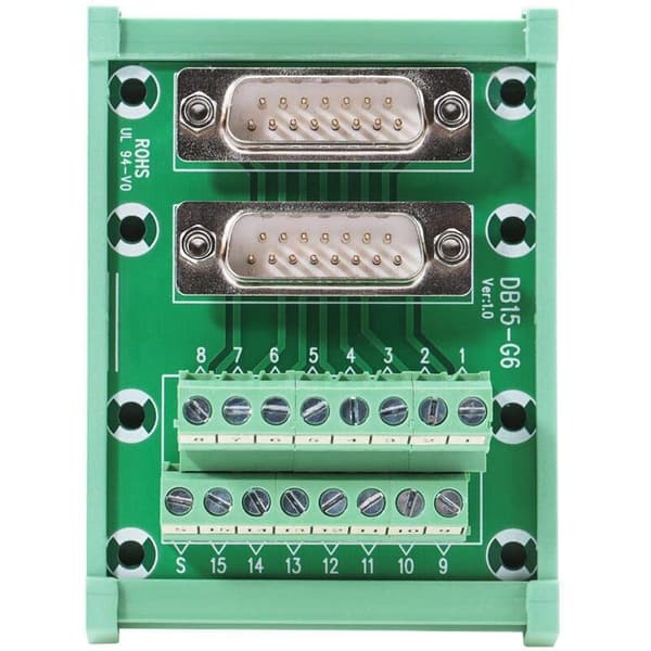 DB15-G6-stik til DB15 breakout-kort ledningsklemme lodning (han- og han-adapter)