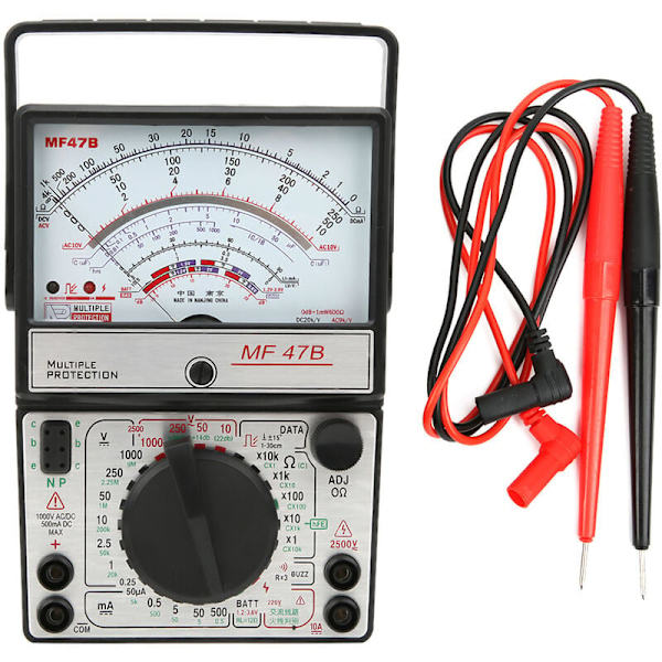 MF47B Multifunktionell Digital Skärm Multimeter AC DC Spänning Ström Detektor