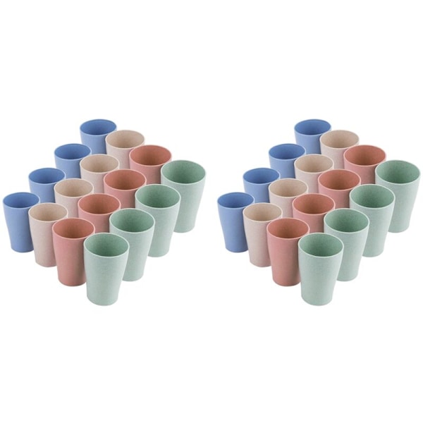 32 Pak Hvedehalm Kopper, til Børn og Voksne, Genanvendelige 10 Oz Stabelbare Kopper