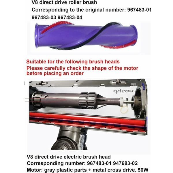 Børstevalse 967485-01 til Dyson V8 trådløs støvsuger
