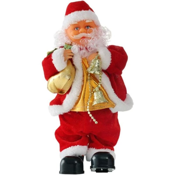 Danse og synge julenissen Batteridrevet musikalsk dukke plysj julenisseleke uten batteri