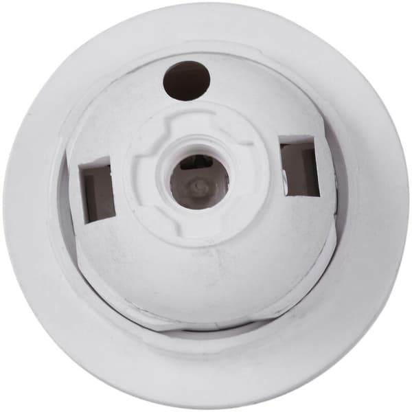 E27 AC 250V 2A Hvit Plast Overflate Lyspære Sockelholder