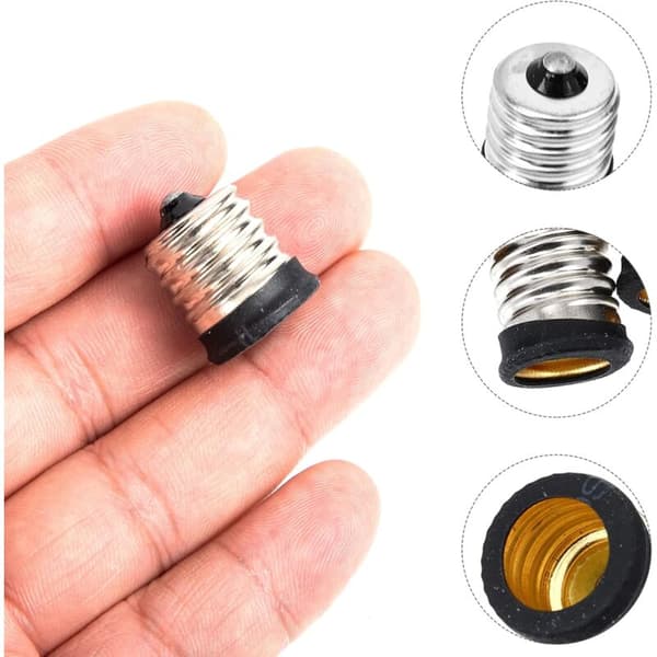 LED-lysadapter - 8 stk. lampeholderomformere pærebaseadapter pæreholdertilbehør (E17 til E14)