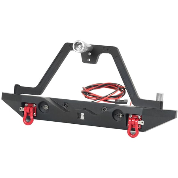 Metallstötfångare med LED-lampor för 1/10 RC Crawler Axial SCX10 90046 SCX10 III AXI03007 TRX4, Bakre