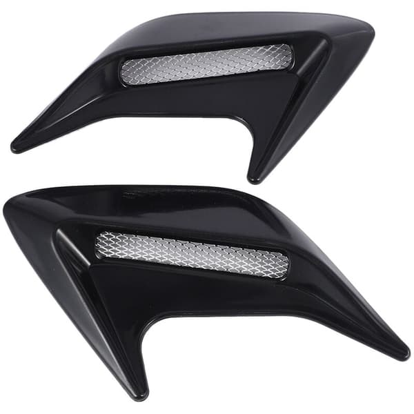 2 stk Universal Car Auto Side Vent Air Flow Mud Intake Sticker Svart