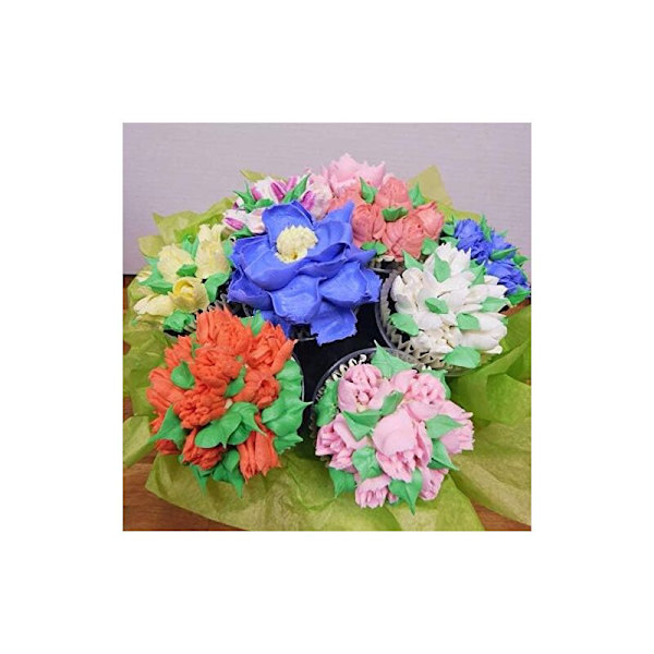 Russiske Sprøytetipssett Kakedekorering Tilbehørsett Blomster Frosting Tipssett 12 Frosting Tips 2 Koblinger 2 Bladtips 1 Silikonpose 10 Bakeposer