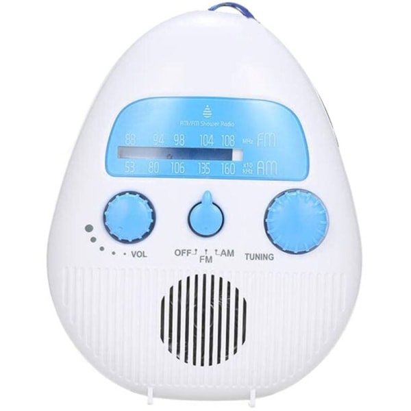 Shower Radio, Waterproof Portable AM/FM Radio Speaker Room Radios for Home Bathroom Outdoor