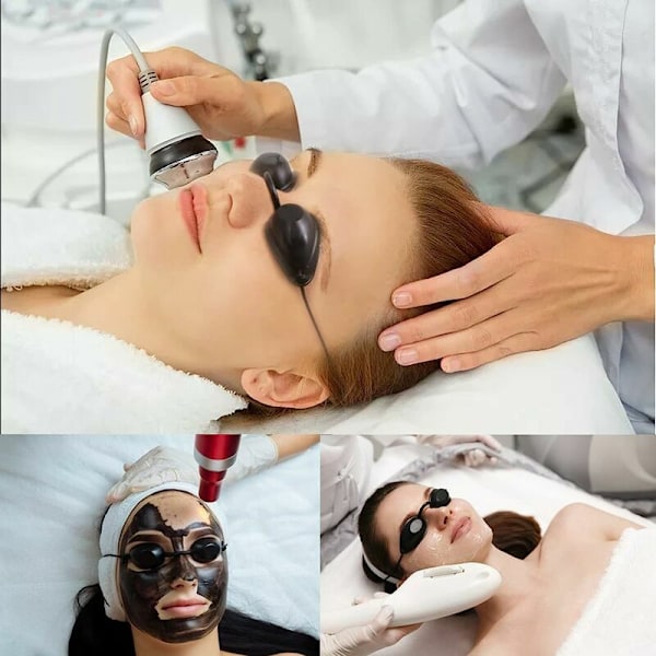 4-pack Skyddsglas för Solarium, Säkerhetsglasögon, UV-skyddsglasögon för Kosmetisk Laserbehandling, IPL-håravlägsning, UV-skydd