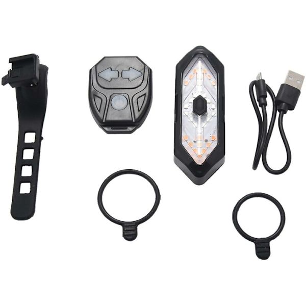 Cykelblinkers Fjärrkontroll Cykelriktningsindikator Led Bakljus Usb Laddningsbar Cykling