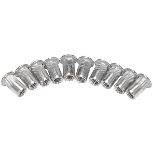 Aluminium Plate Nut Insert Nut Sølv Tone 20stk