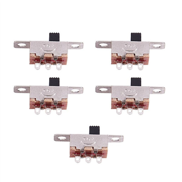10 stycken x På/Av 2-läges SPDT 1P2T Panel Mini Skjutreglagebrytare Lödplintar SS12F15G3