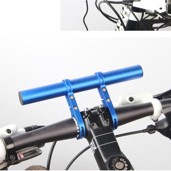 Sykkellagring, sykkellysforlengelsesbrakett, sykkel aluminiumslegering styreforlenger dobbel forlengelse for MTB styre, motorsykkel, E-sykler Bi