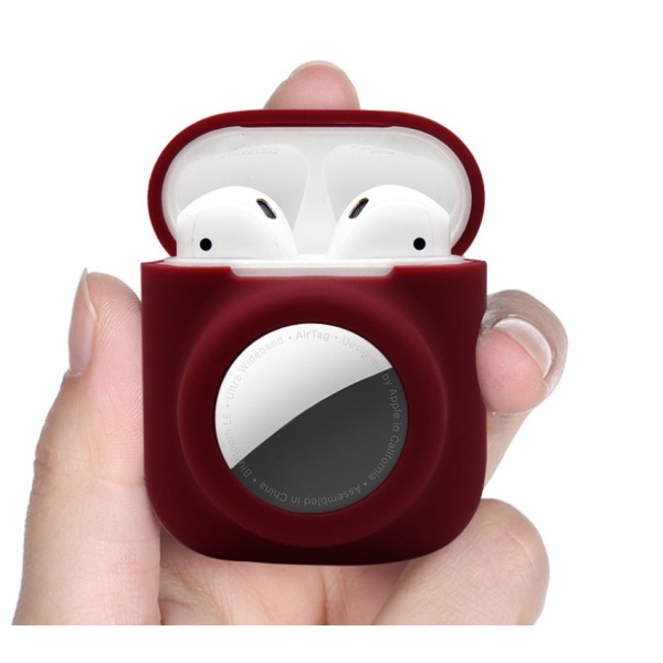 Anti-tabt Apple Bluetooth headset beskyttelsescover til første og anden generation af airpods (midnatsblå)