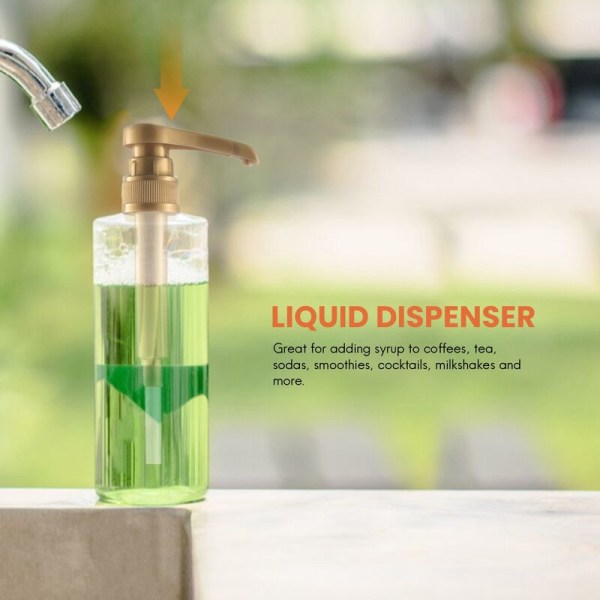 2 stk. Kaffemælk Te Dispenser Sirup Dispenser Flydende Dispenser til Sirup Saft Flaske Dispenser Pumpe