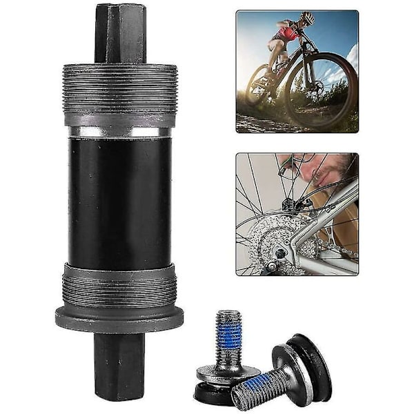 Cykel vevlager avsmalnande spindel vevarm fyrkantigt hål axel med skruvar cykeldelar 68x127,5 mm.