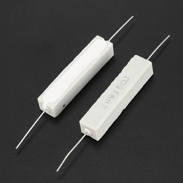 10 stk. Keramisk cementmodstand 15 Ohm 10W Watt 5%