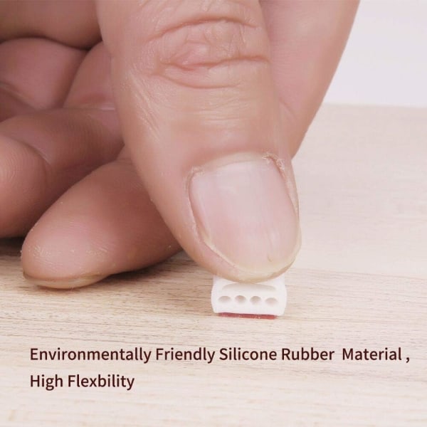 Professionella dörr- och fönstertätningar porös design silikon självhäftande isolerande gummi anti-kollision (6M, vit)
