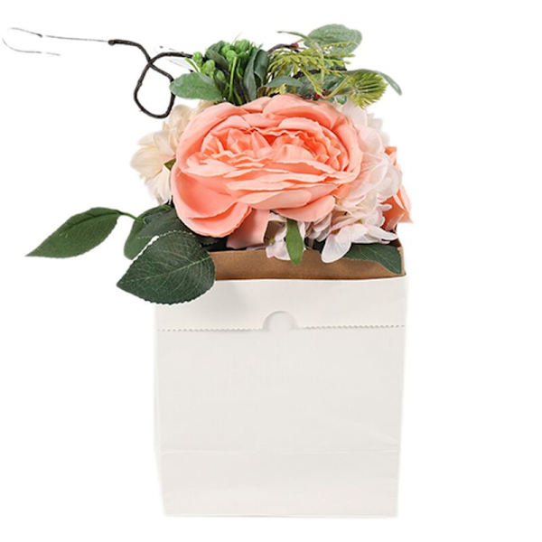 Konstgjord silke brudbukett bröllopsdekor blommor arrangemang material växter pompom pioner