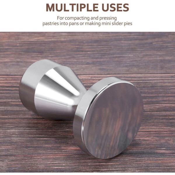 Rostfritt stål kaffepress Barista Espresso Tamper 49 mm bas kaffebönpress