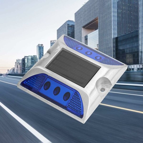 (Blå) Udendørs Solcellelamper, LED Solenergi Jord Beacon Lys Synsafstand Op Til 1000M / 3280.8Ft.