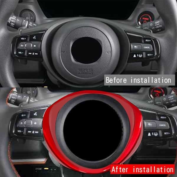 For Vezel -V 2021 2022 Interiør Bilratt Ring Panel Deksel Trim Dekorasjon Ramme Rød A