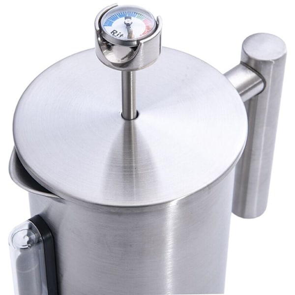 Kaffemager 1200Ml 304 Rustfrit Stål Kaffe Maskine Dobbelt Væggede Fransk Presse Isoleret Kaffekande og Tekande til