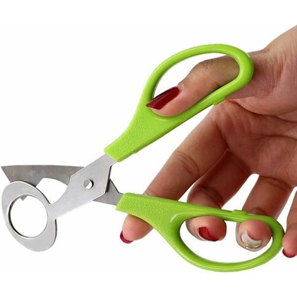 2 stycken vakteläggssaxar, äggskalssaxar, vakteläggsskalsskärare, vakteläggsskalsskärare, rostfritt stål äggskalsöppnare för hemmet