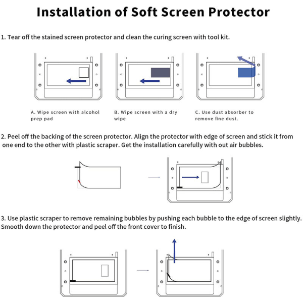 10 stk LCD-harpiks 3D-skriver skjermbeskytter, Photon Mono X 6K, skjermbeskytter Plus 9,25 tommer