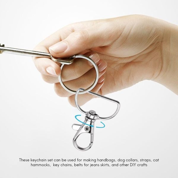 60 st Swivel Lobster Claw-krokar och D-ringar för Syprojekt med Snören (2,5 cm Inre Bredd)