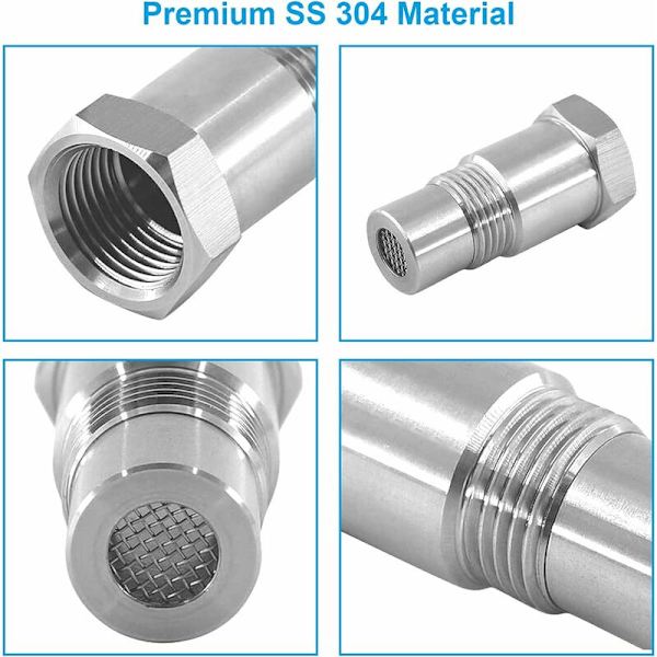 2 st Syreupptäcksensorns Förlängningsavstånd för Bilar Motoravgassystem M18 x1.5, 45mm Lambda Sond