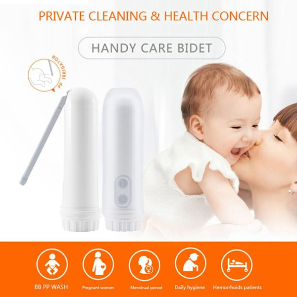 2X Automatisk Elektrisk Bidet Sprayer Resesprut Resrengöring Bärbar-Vit
