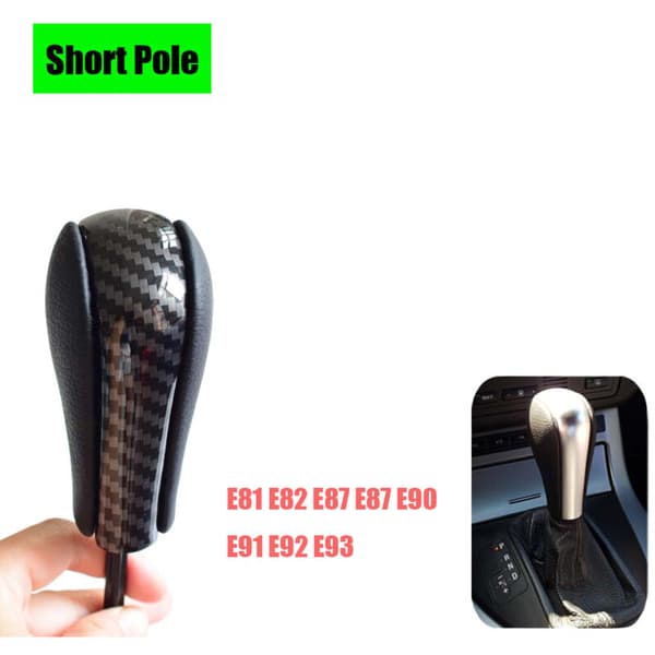 Car Fiber Gear Shift Knob Fit for E81 E82 E87 E90 E91 E92 E93 Short Gear