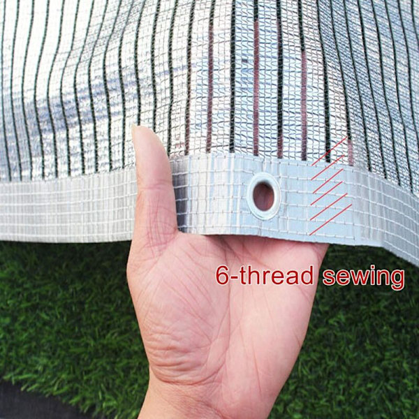 Aluminium Skygge Net, Skygge Net, UV-Resistent Skygge Klud, Vindtæt Skygge Sejl, Sølv (2x4m)