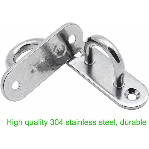 Pieces Øyebolter i rustfritt stål Dekkplate 5 mm Mastplate Heavy Duty Festeskroker For Veggkroker Hengende Stoler Markise Båttilbehør Osv