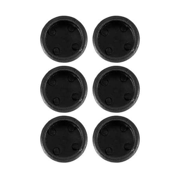 6 stk. Plast End Cap Cover med End Cap til Rørprop 40 mm Sort