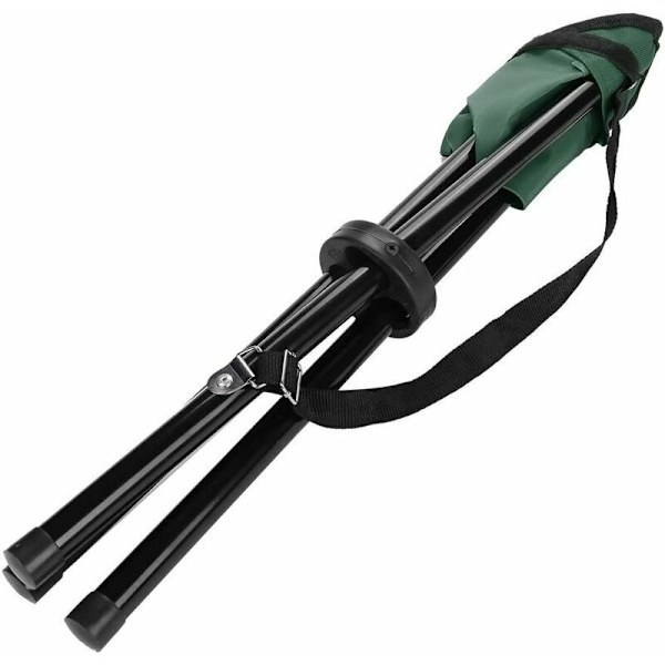 Fällbar Stol - Utomhus Camping Vandring Fiske Picknick Grillresa Fiske Stol Bärbar Fällbar Tripod Stol (grön)212130cm-DENUOTOP