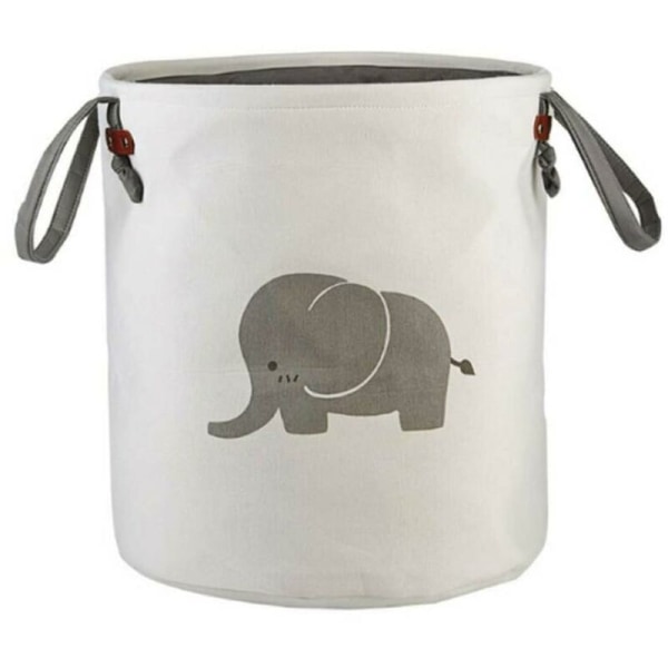 Tvättsamlare tvättkorg tvättpåse korg för barn tvättkista leksakslåda grå elefant