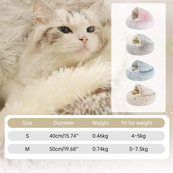 Rund kæledyrskurv Fluffy katteseng pude Donut kurv Ultra-blød rede åndbar hvalpemåtte kæledyr katteseng bærbar kurv kennel hule hus vaskbar