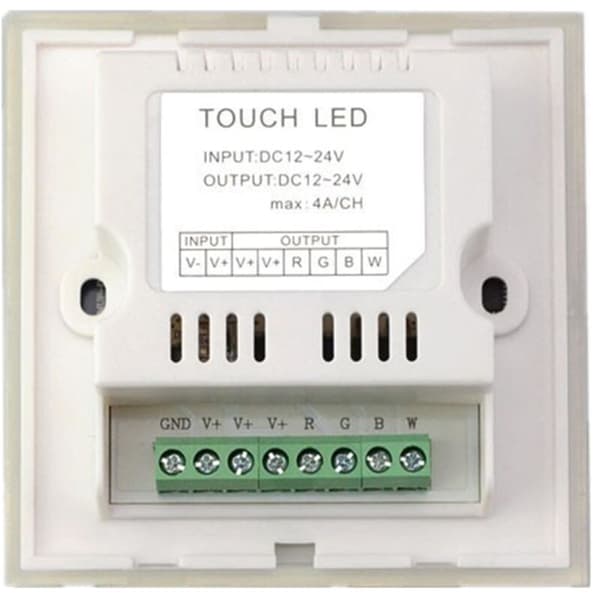 DC12V-24V RGB/RGBW Touch Screen Controller Glaspanel Dimmer Controller til LED Strip Lampe Hvid