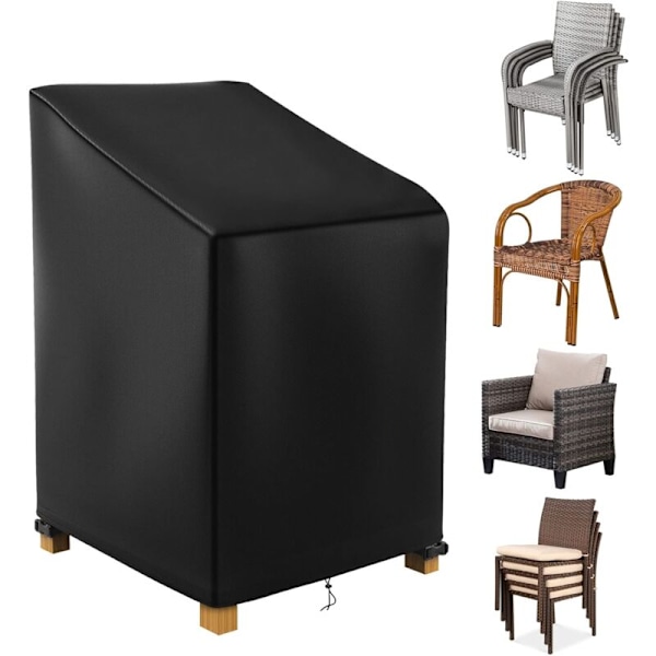 Stable Hage Stollebeskytter 120x65x65x80cm, 420D Oxford Vanntett Utendørs Stollebeskytter, Hus Hage Stollebeskyttelse, Hage Stollebeskytter, Nero - R